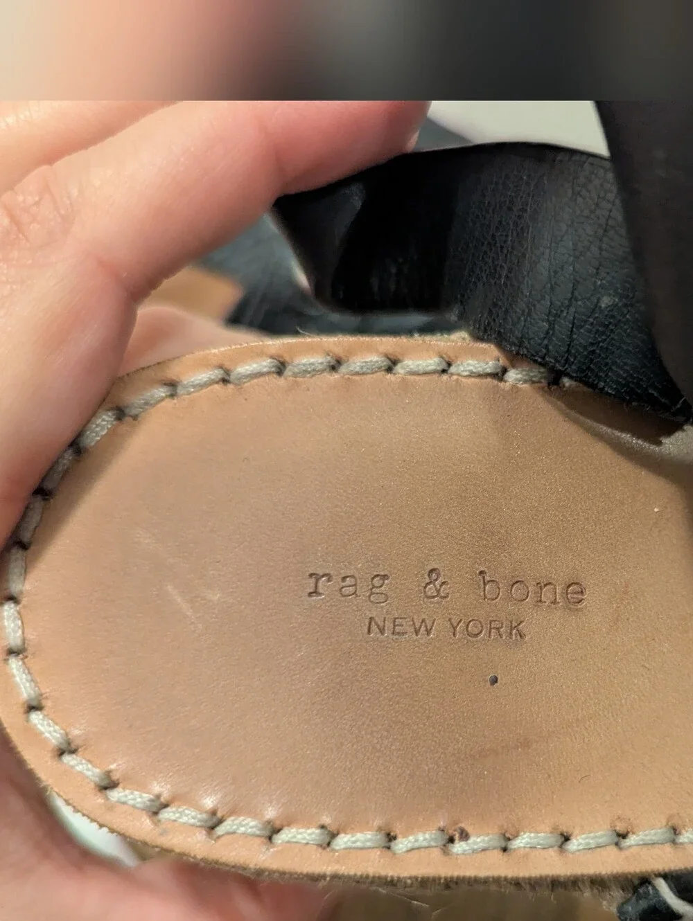 Rag & Bone August Platform Espadrille Sandals, Black (SIZE 36.5)